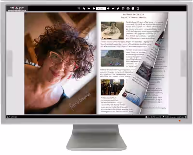 Il libro digitale ha l'effetto sfogliamento. Si presenta come una rivista di facile fruizione.
